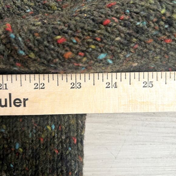 J Crew Cardigan Kilcarra 100% Wool Men's Large Green Ireland Classic Fisherman - Picture 9 of 10